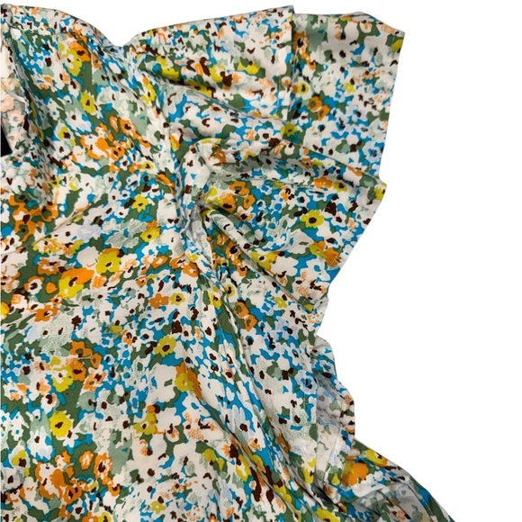 JONES NEW YORK Colorful Floral Double Ruffle Short Sleeve Blouse NWT 3X - Picture 4 of 5